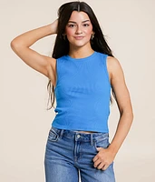 Open Back Tie Cropped Tank Top