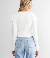 Split Neck Top