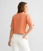 Washed Boxy Cropped Top