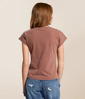 Washed Lace-Up Top