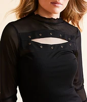 Cut-Out Mesh Top