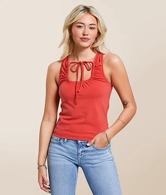 Washed Cut-Out Tank Top