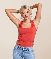 Washed Cut-Out Tank Top