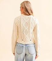 Zip-Up Cropped Sweater
