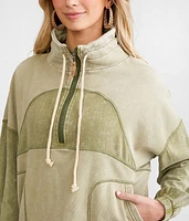 Washed Quarter Zip Pullover