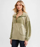 Washed Quarter Zip Pullover