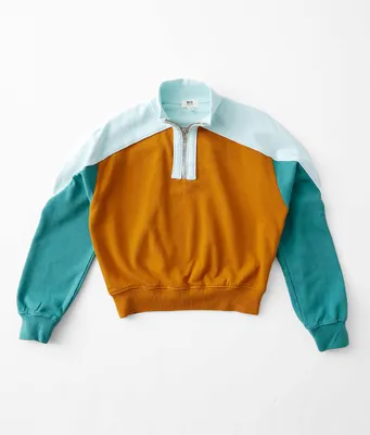 Girls - BKE Quarter Zip Color Block Pullover