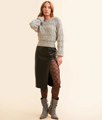 Free People Ribbon Chain Mesh Tights