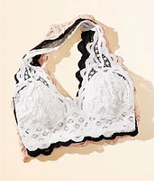 Free People Adella Lace Halter Bralette