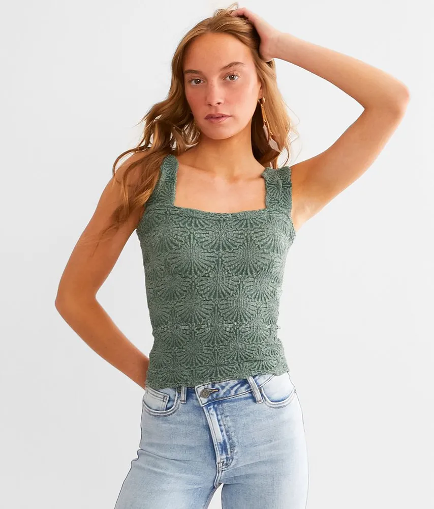 Free People Love Letter Cropped Cami Tank Top