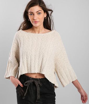 Free People Good Day Cropped Sweater