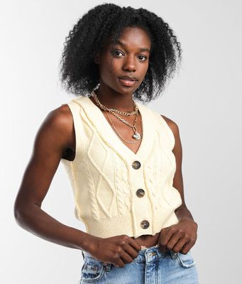 Free People Denson Cropped Sweater Vest