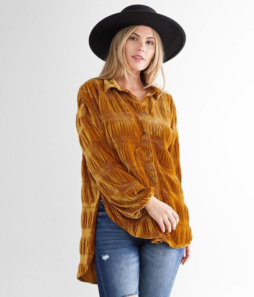 Free People My Best Velvet Blouse