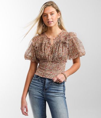 Free People Beatrice Lace-Up Top