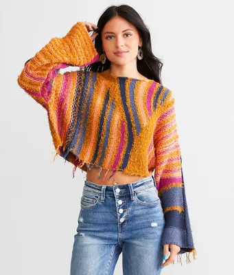 Free People Baja Cropped Sweater