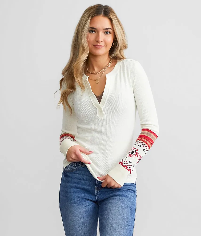 Free People Mikah Notch Neck Top