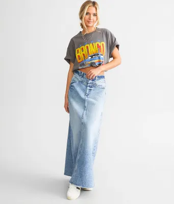 Free People Come As You Are Denim Maxi Skirt