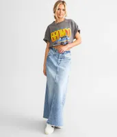 Free People Come As You Are Denim Maxi Skirt