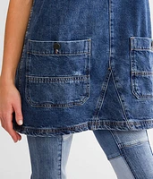 Smock Denim Overall Top