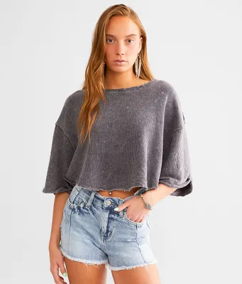 Free People Off My Mind Cropped T-Shirt