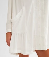Moonstruck Mini Shirt Dress