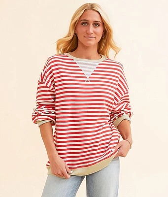 Free People Striped Pullover