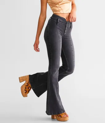 Free People After Dark Mid-Rise Flare Stretch Jean