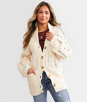 Cable Cardigan Sweater