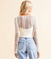 Who's That Girl Mesh Cropped Top