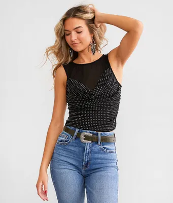 Free People Mirrorball Cropped Tank Top