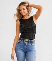 Free People Mirrorball Cropped Tank Top
