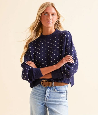 Free People Pattern Easy Street Cropped Sweater