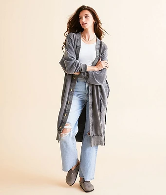 Free People Dreamy Blue Oversized Cardigan