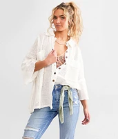 Free People Stay On Oversized Shirt