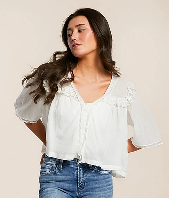 Free People Luna Cropped Blouse