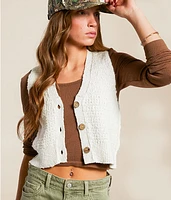 Ava Cropped Sweater Vest