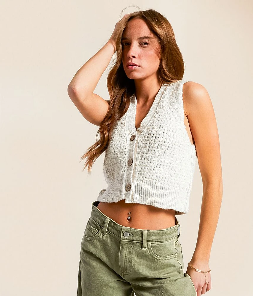 Free People Ava Cropped Sweater Vest