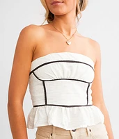 Tara Peplum Tube Top