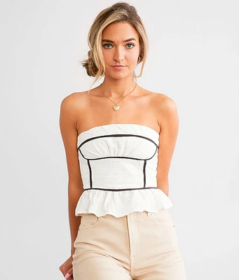 Tara Peplum Tube Top