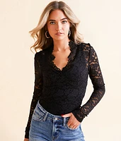 Free People All Day Lace Top