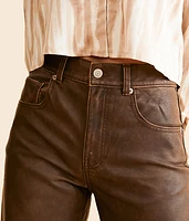 Misha Faux Leather Wide Barrel Pant