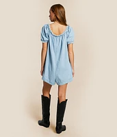 Daisy Denim Babydoll Romper