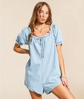 Daisy Denim Babydoll Romper