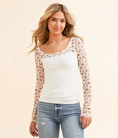 Free People Josie Ruffle Top