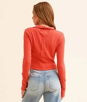 Midnight Half Zip Cropped Pullover