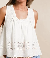 Marina Eyelet Tank Top