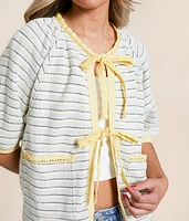 Tropics Front Tie Cardigan