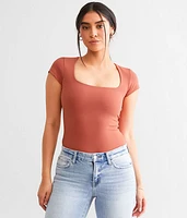 Free People Square Eyes Bodysuit