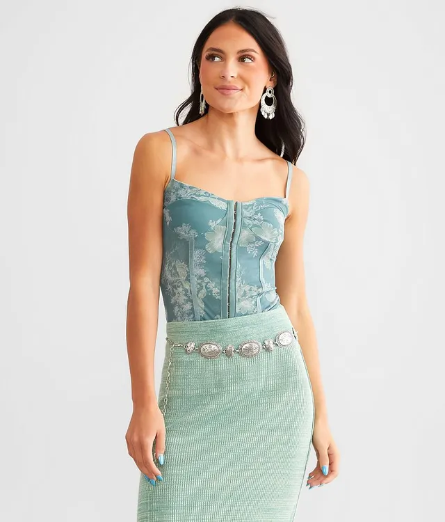 Free People Night Rhythm Lace Corset Bodysuit | Dillard's