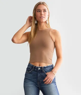 Free People Clean Lines Cropped Cami Tank Top